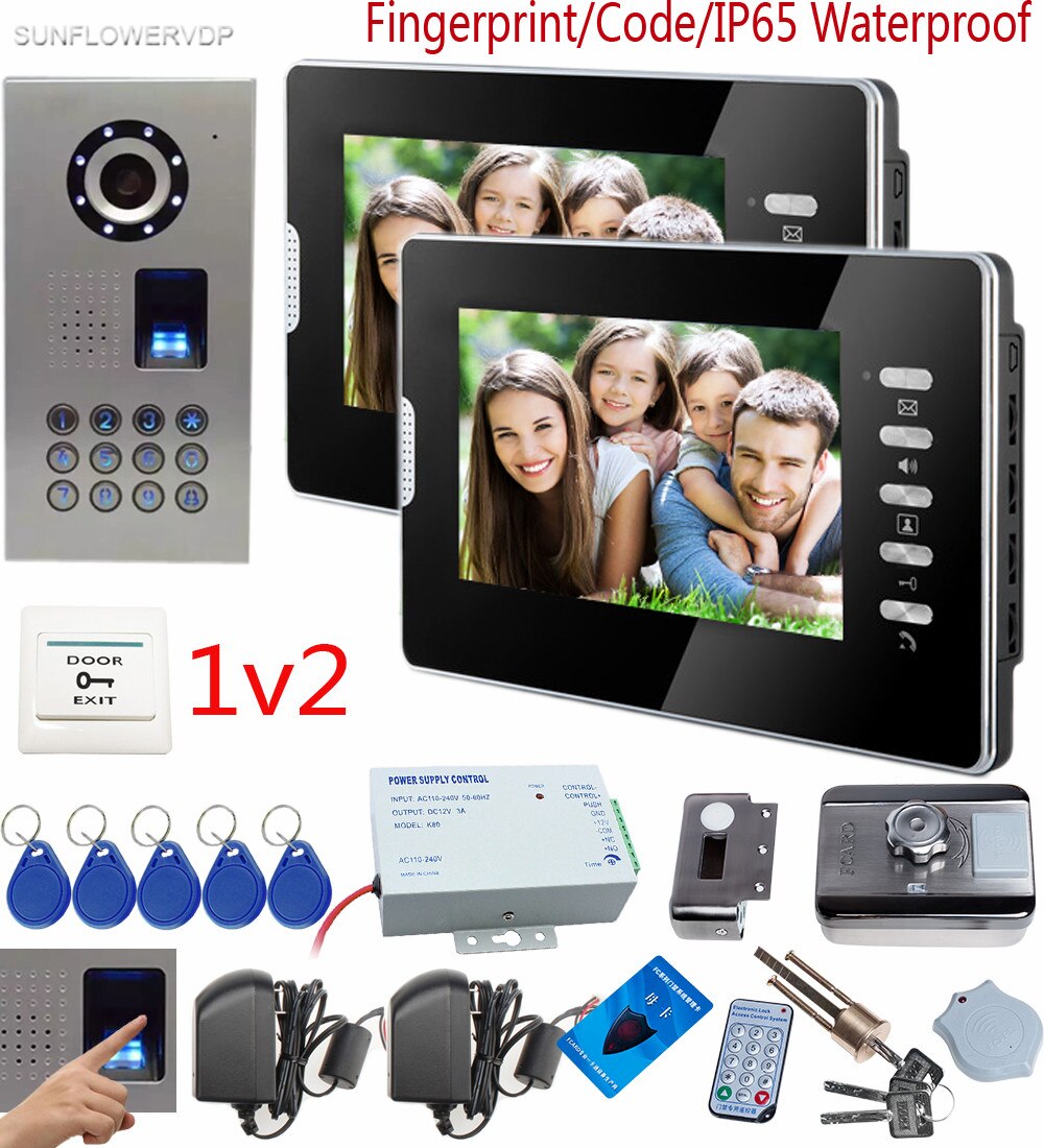 SUNFLOWERVDP   /   ī޶ 7 & ÷ ũ  PhoneRfid    ġ 1v2/SUNFLOWERVDP Video Doorbell Fingerprint/Password Intercom Camera 7&